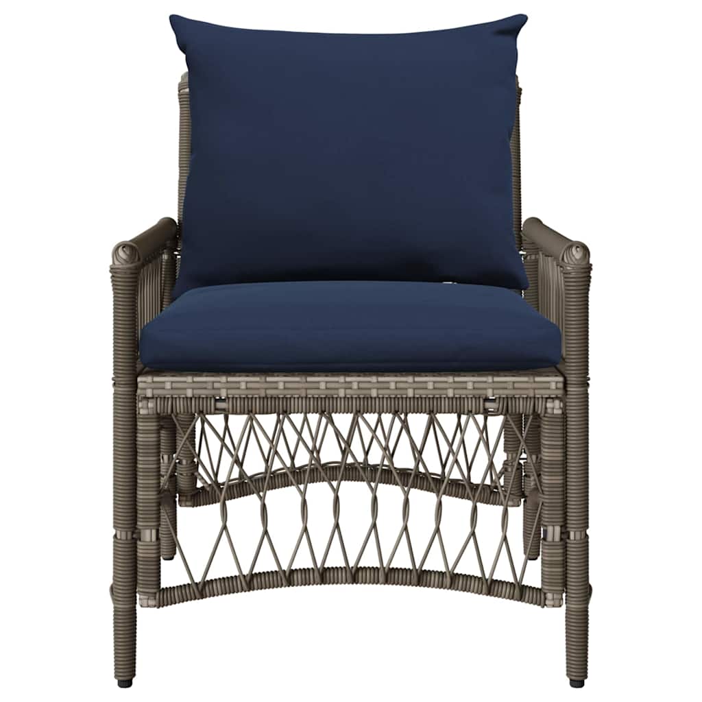 Garden Chair Grey 60 x 70 x 78cm Poly Rattan